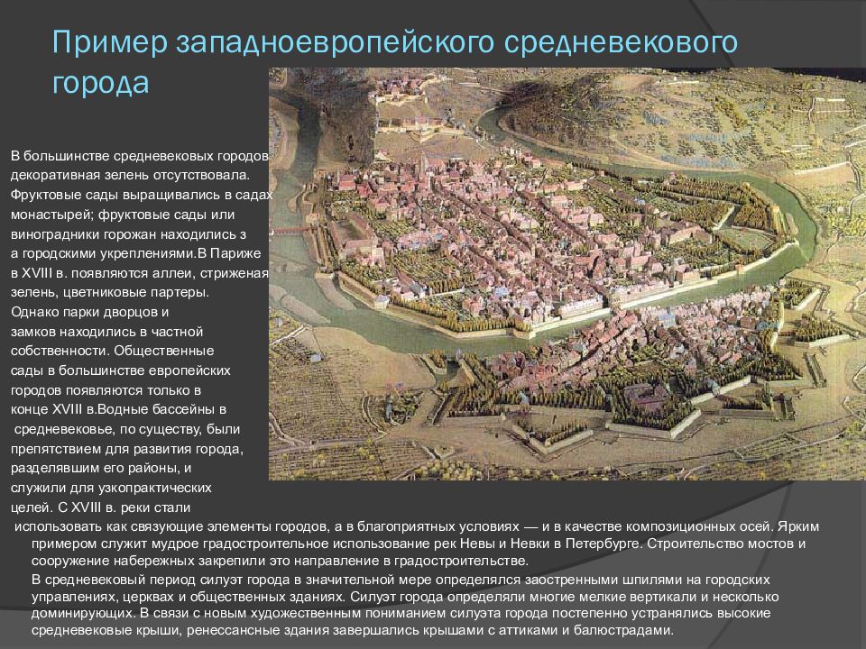 Пример западноевропейского средневекового города