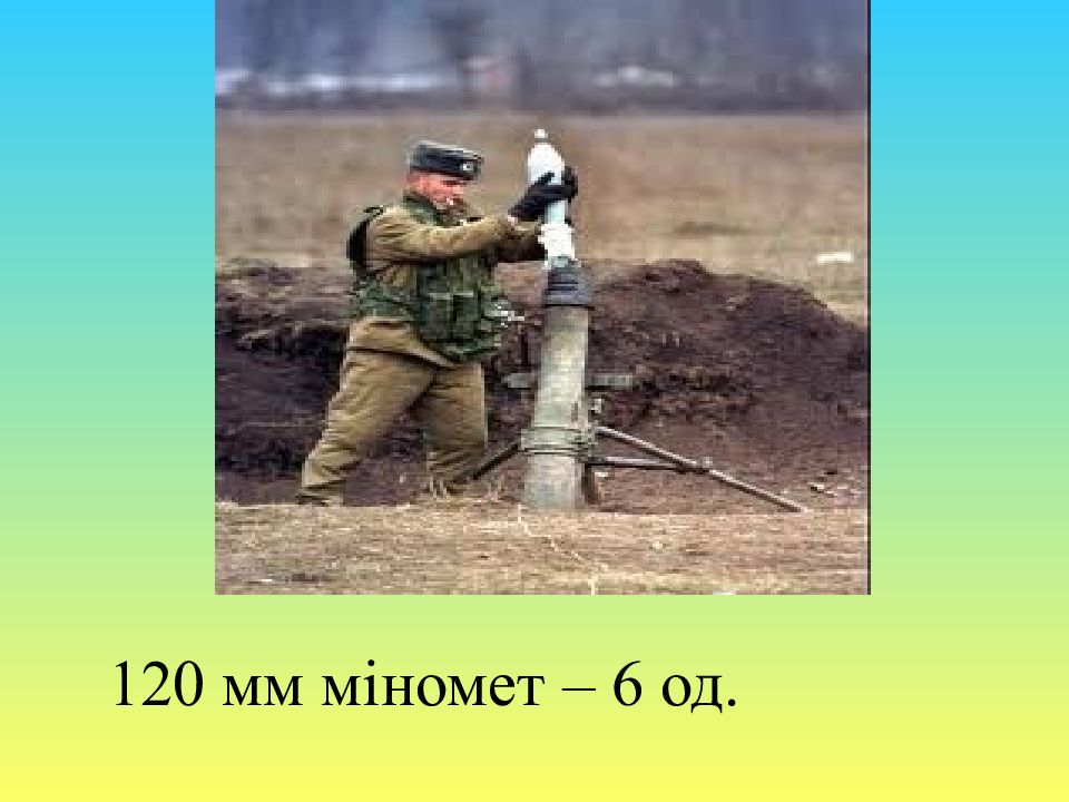 120 мм міномет – 6 од.