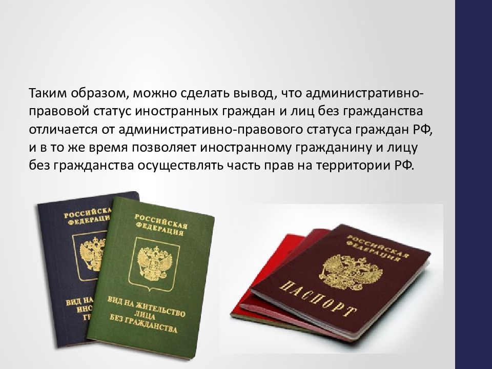 Курсовая работа по теме Административно-правовой статус иностранных граждан и лиц без гражданства в РФ